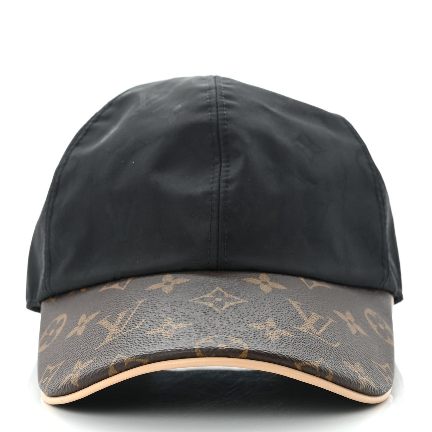 Polyester Silk Monogram LV Get Ready Cap M Black