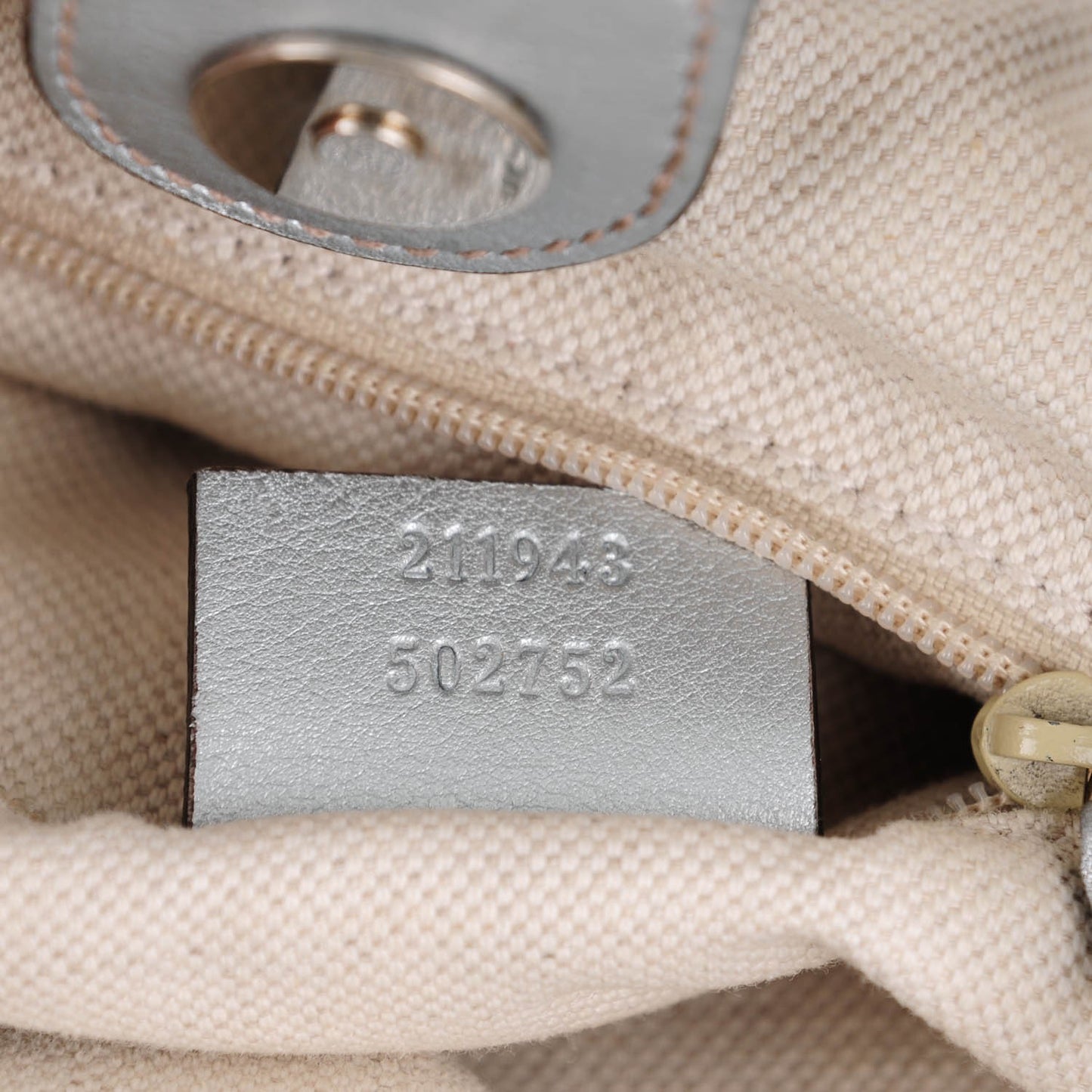 Guccissima Large Sukey Tote Silver
