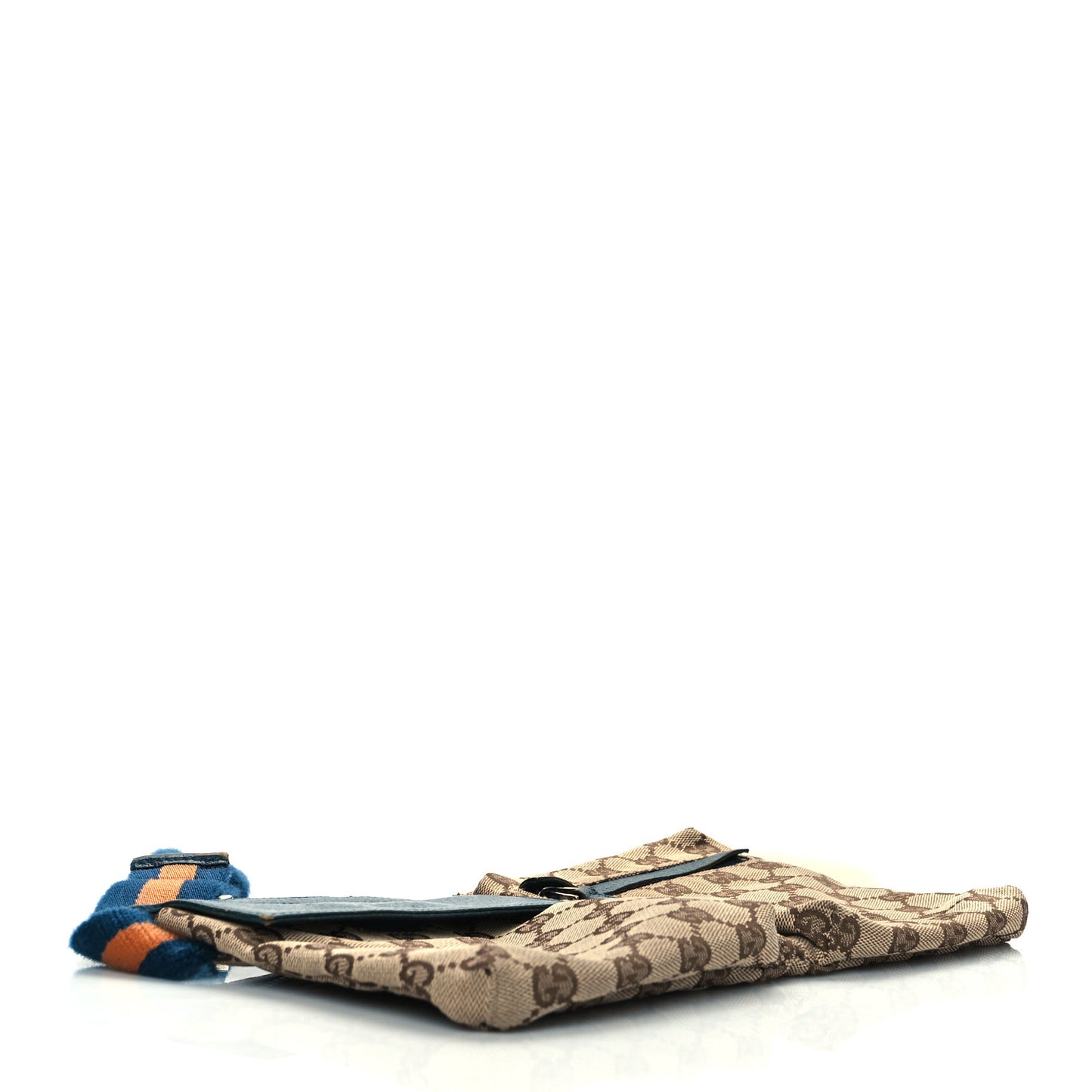 GG Monogram Web Double Pocket Belt Bag Navy