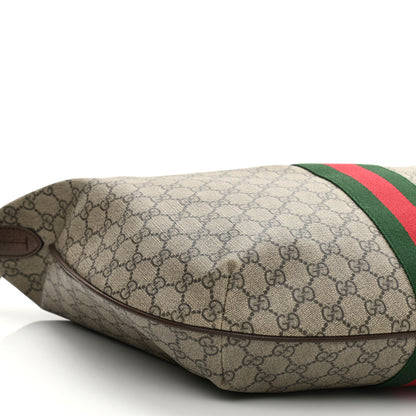 Gucci GG Supreme Monogram Web Ophidia Half Moon Hobo Brown 9 of 10