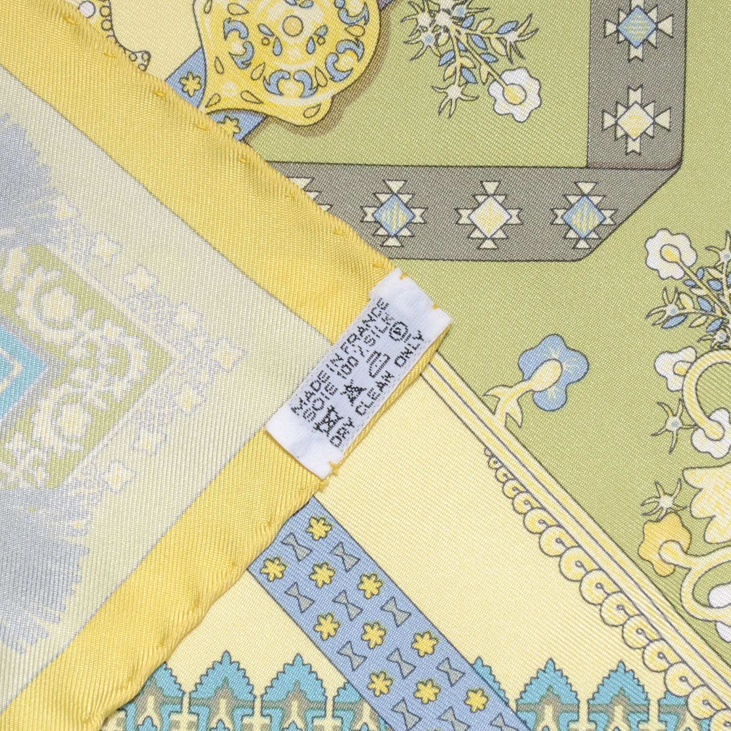 Hermes Silk Brins D Or Pocket Sqaure 5 of 5
