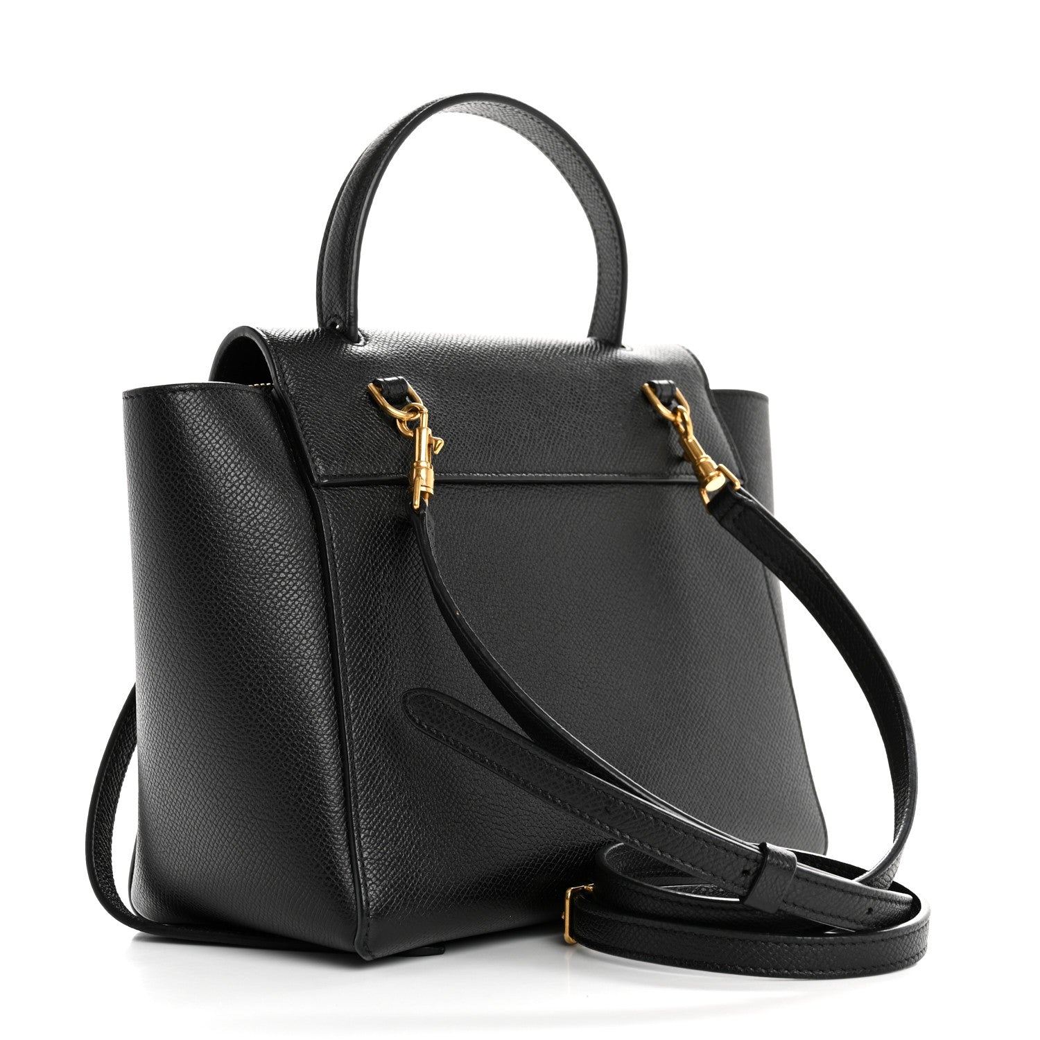 Celine Grained Calfskin Nano Belt Bag Black 3 of 11
