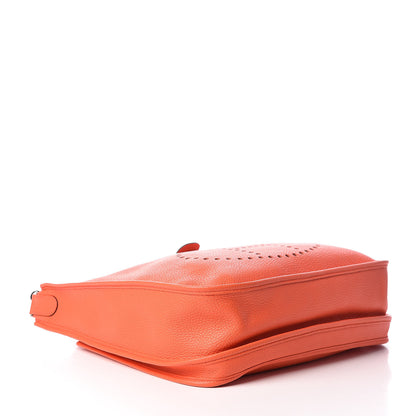 Hermes Taurillon Clemence Evelyne III GM Orange Poppy 4 of 9