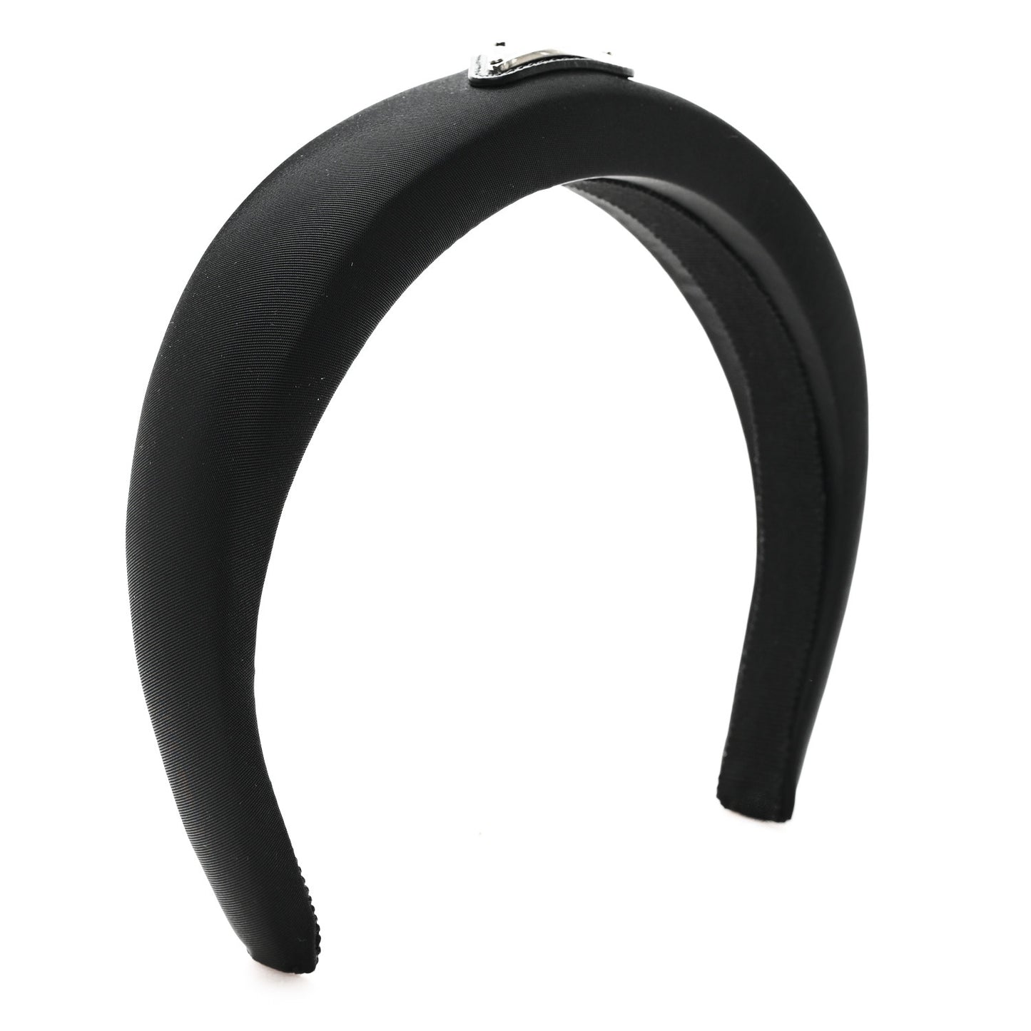 Re-Nylon Metal Triangle Logo Headband Black