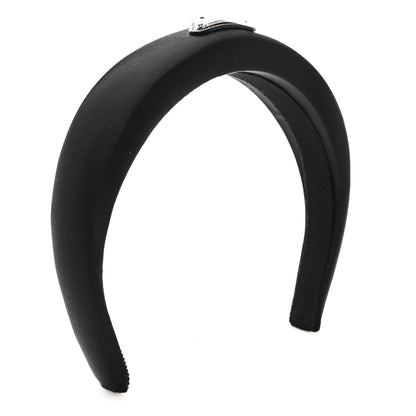 Prada Re-Nylon Metal Triangle Logo Headband Black 4 of 7
