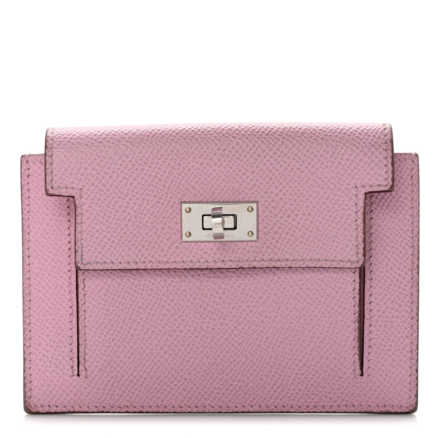 Hermes Epsom Kelly Pocket Compact Wallet Mauve Sylvestre 1 of 8