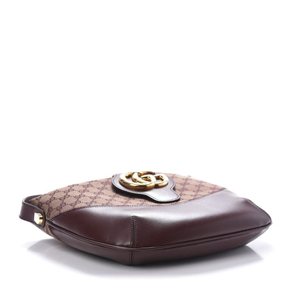 Gucci GG Monogram Calfskin Medium Arli Shoulder Bag Sahara Rubino Chardonnay 4 of 10