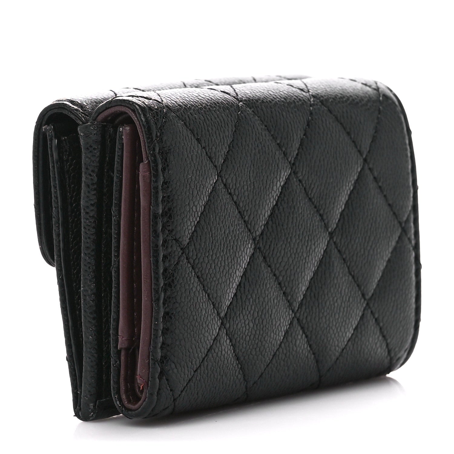 Chanel Caviar Quilted Double Flap Wallet Black 3 of 15