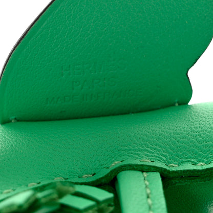 Hermes Milo Lambskin Grigri Rodeo Pegase Horse Bag Charm PM Vert Comics 5 of 5