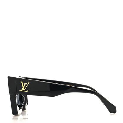 Louis Vuitton Acetate Swarovski Crystal Cyclone Sunglasses Z1578W Black 3 of 6