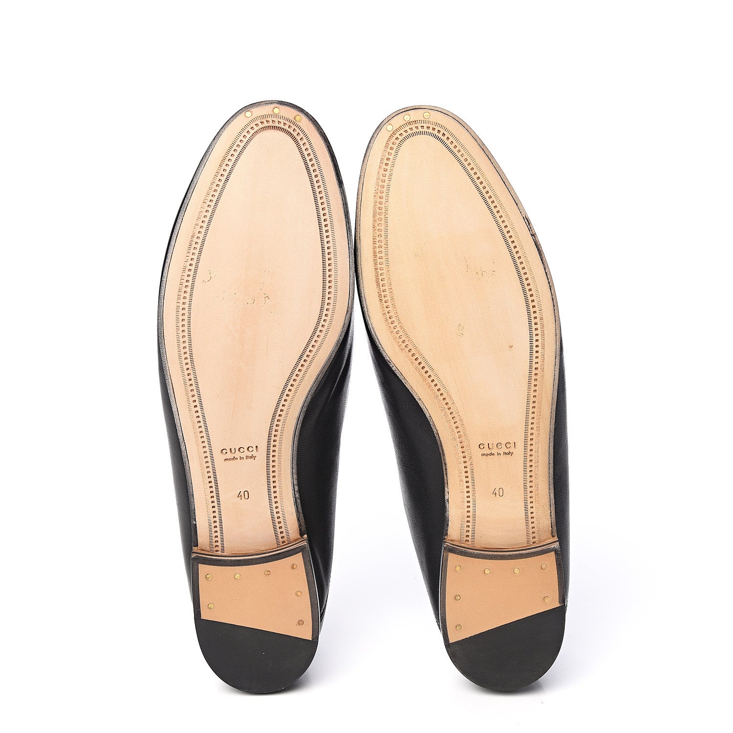 Gucci Lambskin Womens Brixton Horsebit Loafers 40 Black 5 of 8