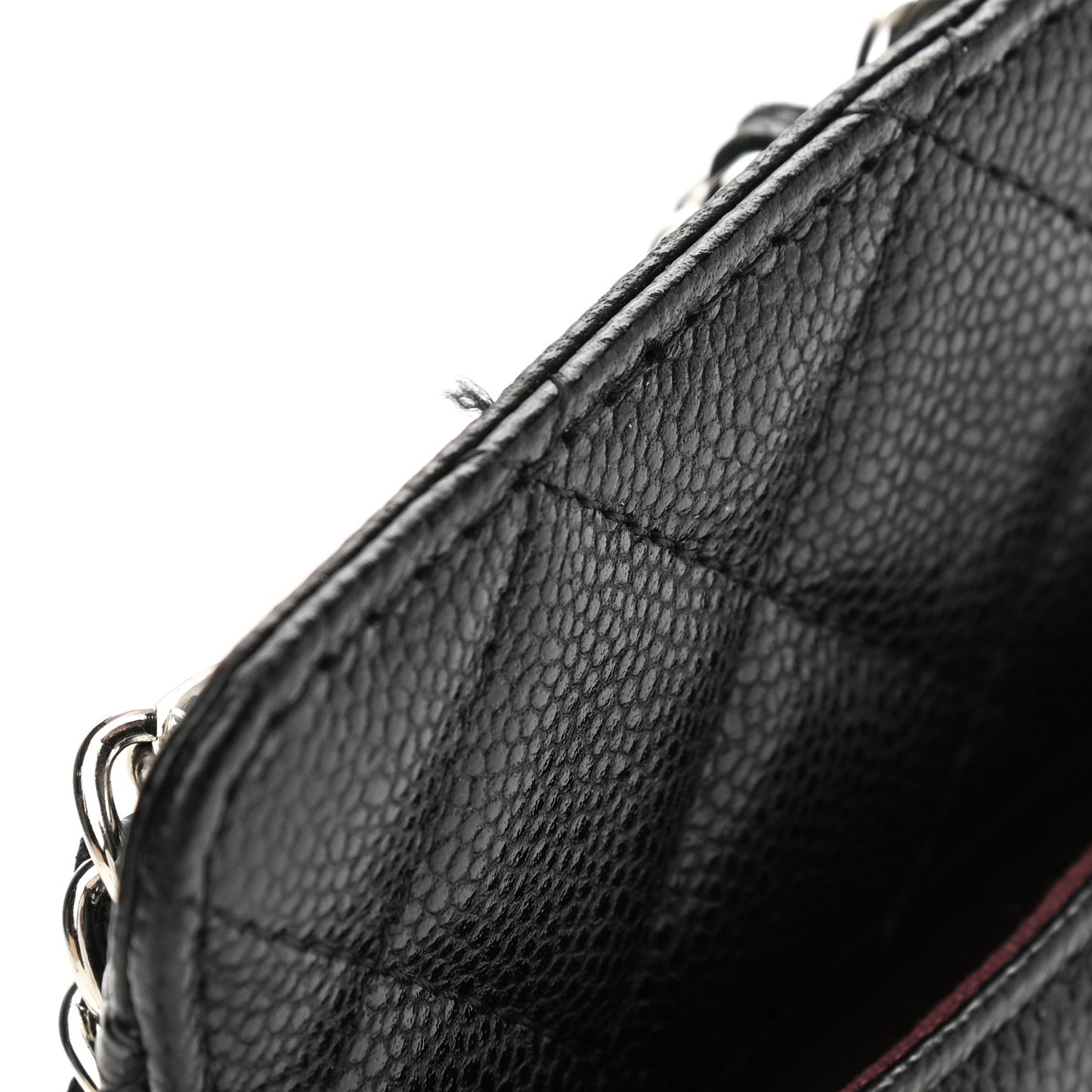 Caviar Quilted CC Phone Holder Black