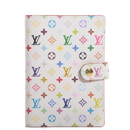 Louis Vuitton Monogram Multicolor Small Ring Agenda Cover White Litchi 1 of 8