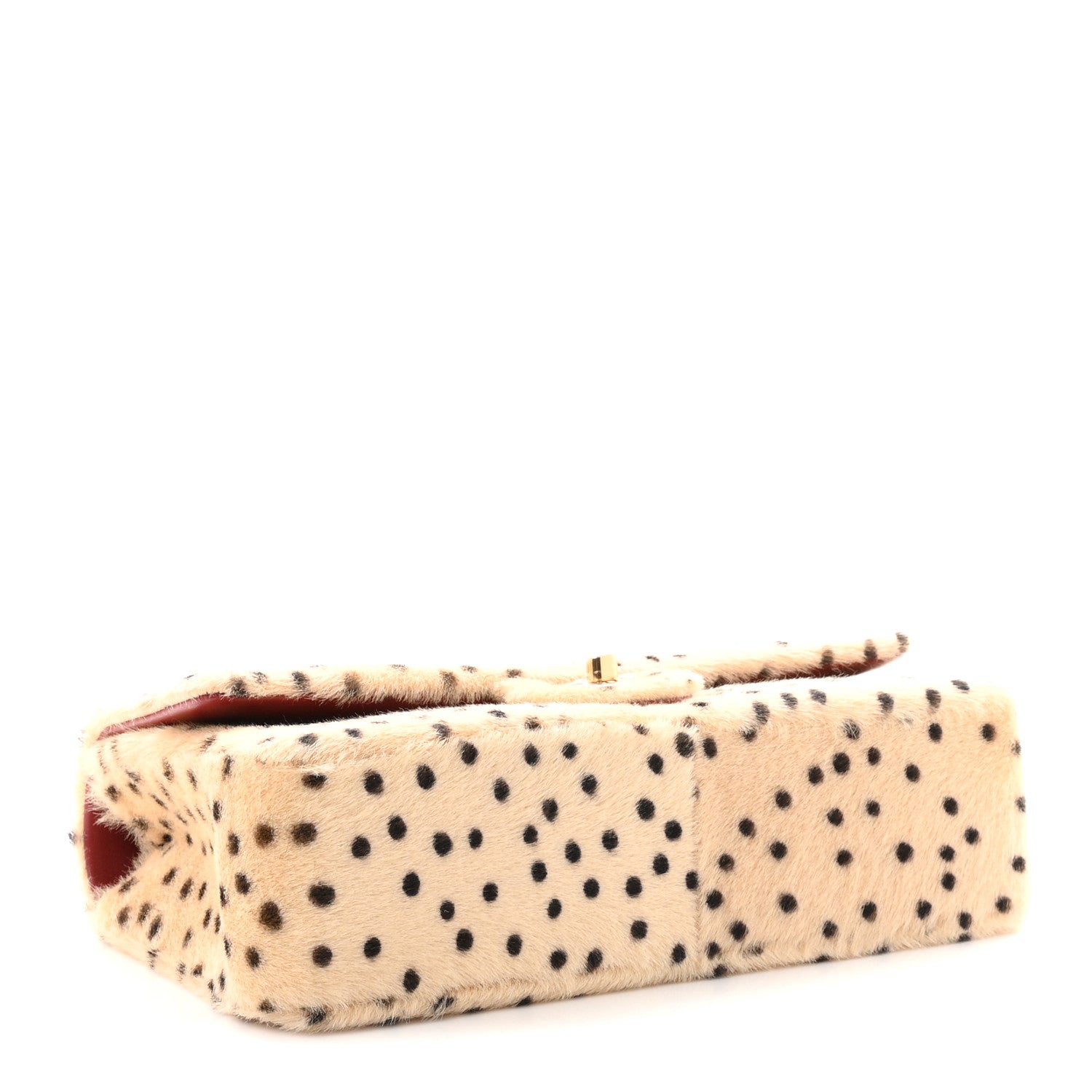 Chanel Pony Hair Cheetah Printed Creative Fabrics Flap Light Beige Black 4 of 11