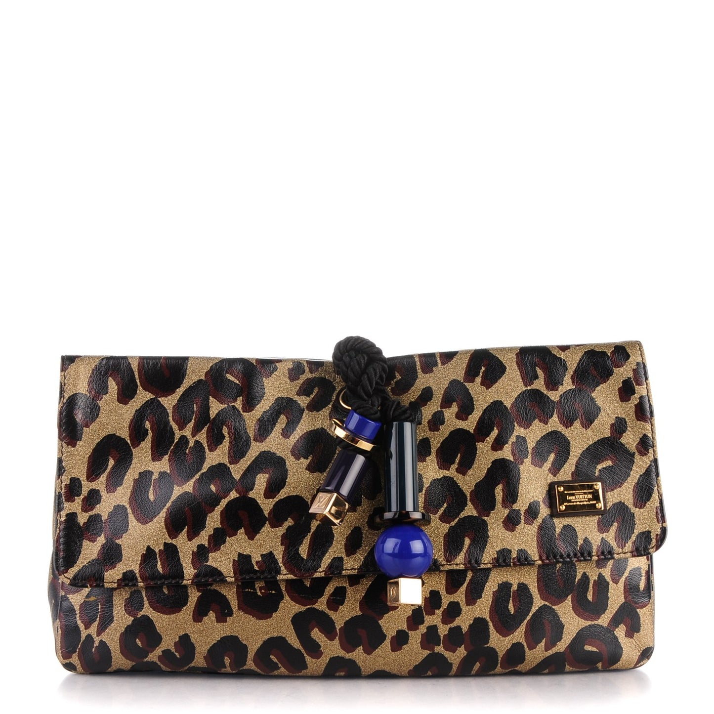 Leopard Nocturne African Queen Clutch Dore Gold