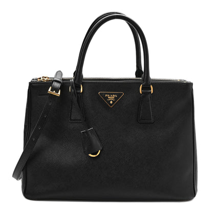 Prada Saffiano Small Galleria Double Zip Tote Black 1 of 8