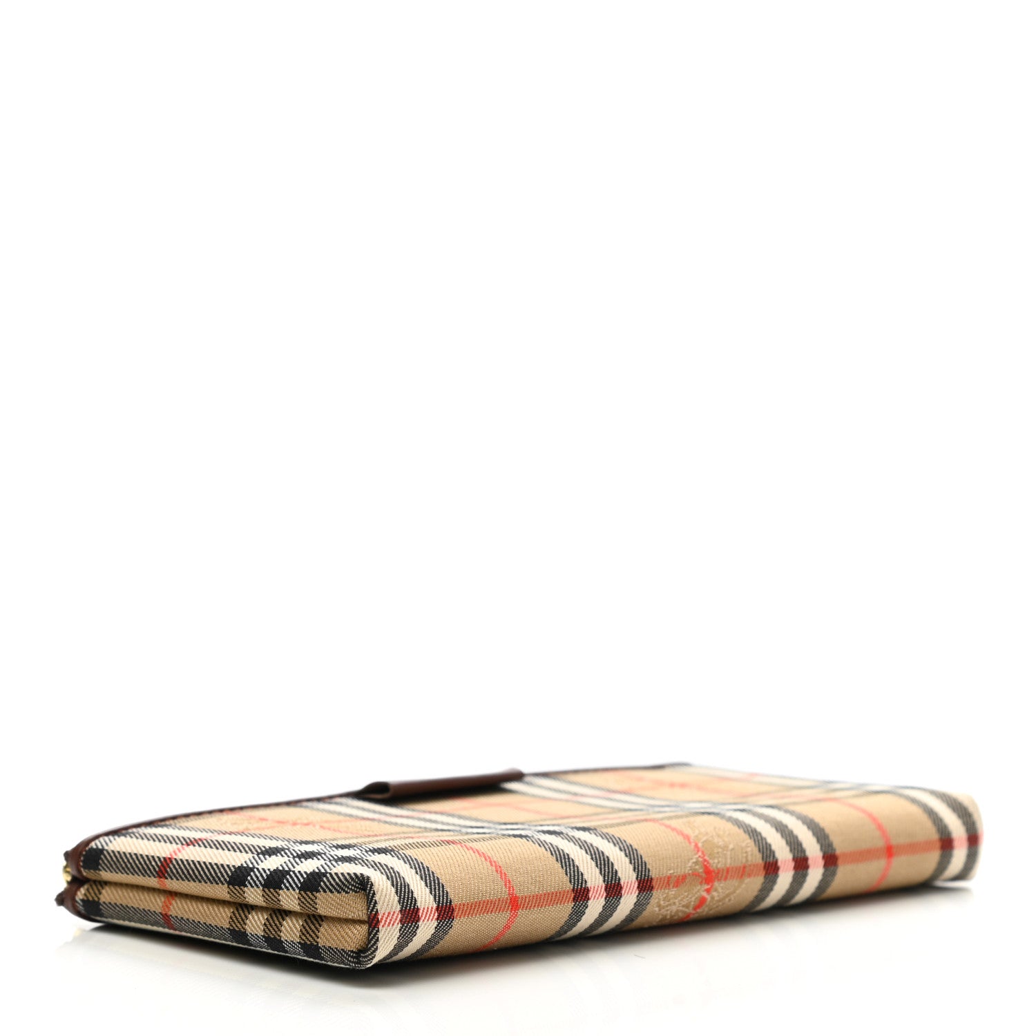 Burberry Haymarket Check Zip Pouch Tan 4 of 6