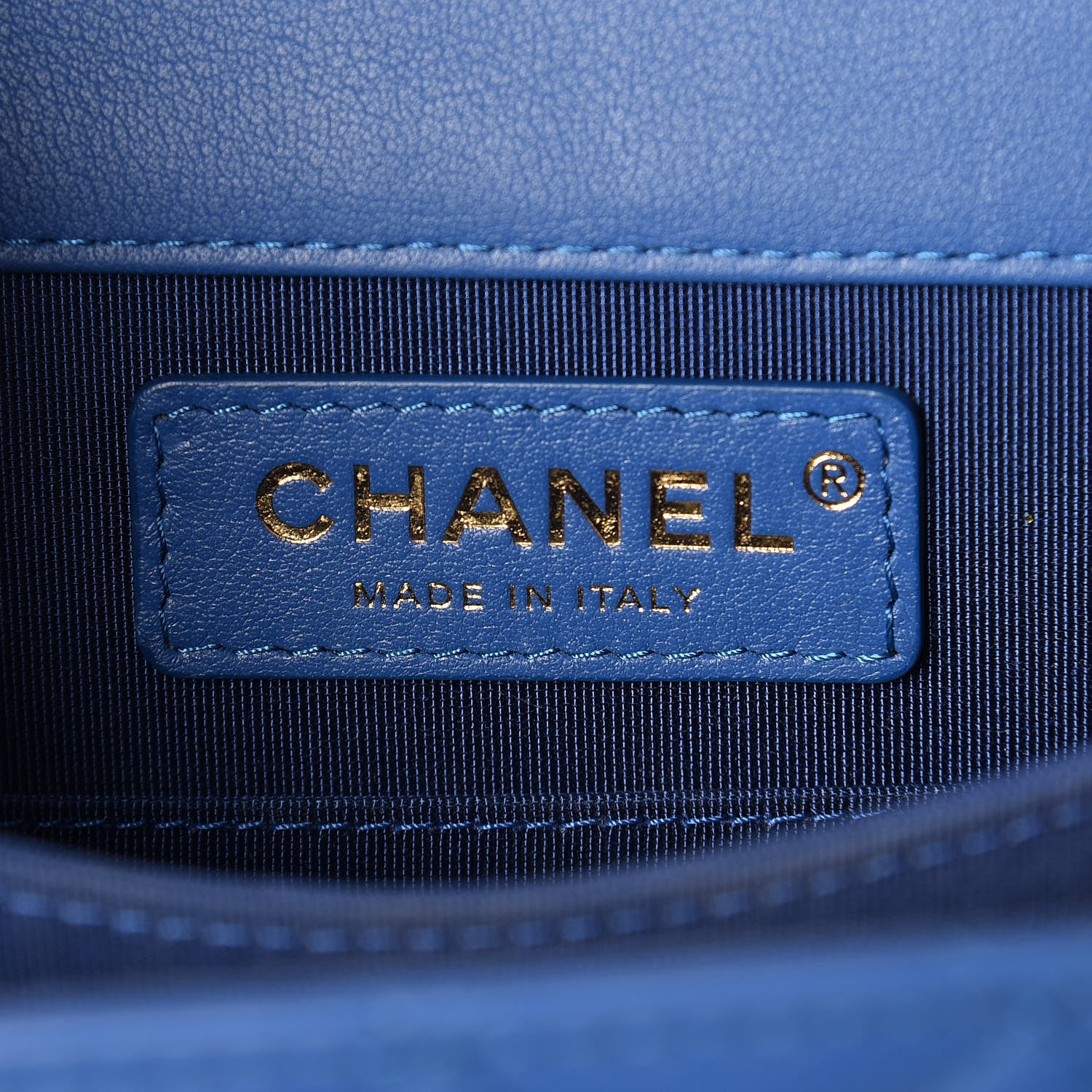 Chanel Calfskin Quilted North South Boy Flap Blue 6 of 9