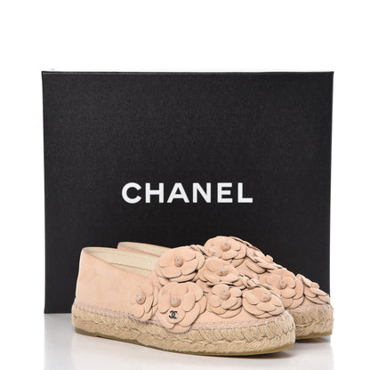 Chanel Suede Camellia CC Espadrilles 37 Pink 9 of 9