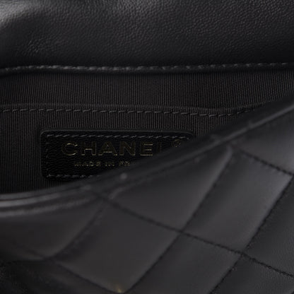 Chanel Lambskin Quilted Mini My Precious Waist Bag Black 7 of 9