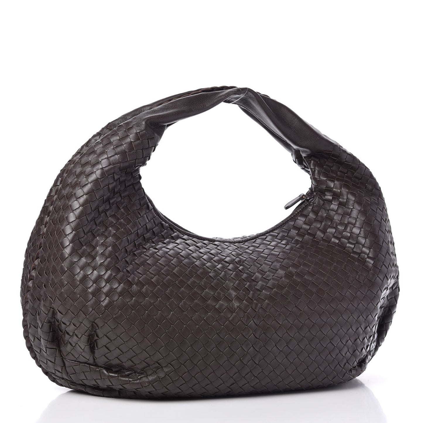 Nappa Intrecciato Large Belly Veneta Hobo Ebano