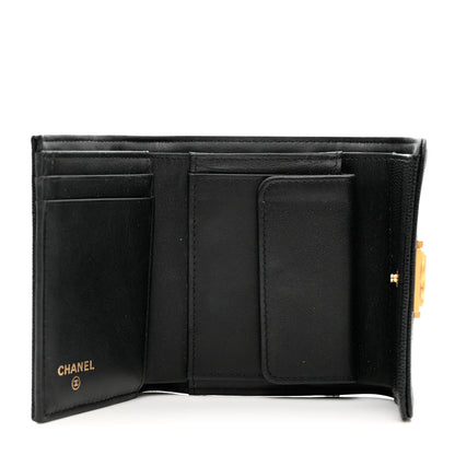 Chanel Caviar Quilted Compact Boy Wallet Black 5 of 7