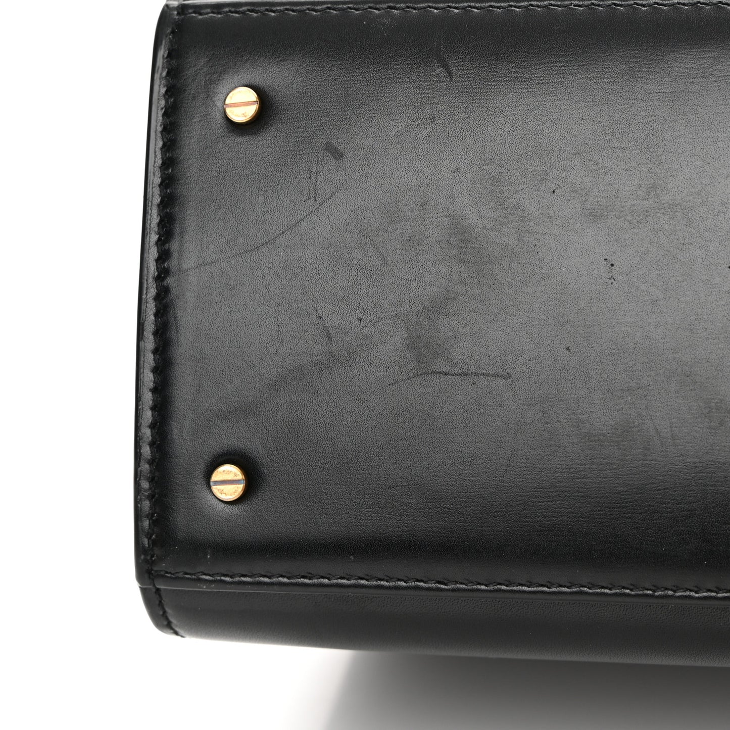 Smooth Calfskin Medium Classic Monogram Cassandra Top Handle Black Rouge Legion
