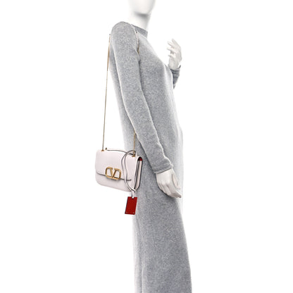 Valentino Garavani Grainy Calfskin Small Vlogo Chain Shoulder Bag Optic White 2 of 10