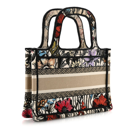 Christian Dior Canvas Embroidered Mille Fleurs Mini Book Tote Multicolor 3 of 11
