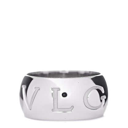 Bulgari 18K White Gold Monologo Band Ring 54 7 1 of 4