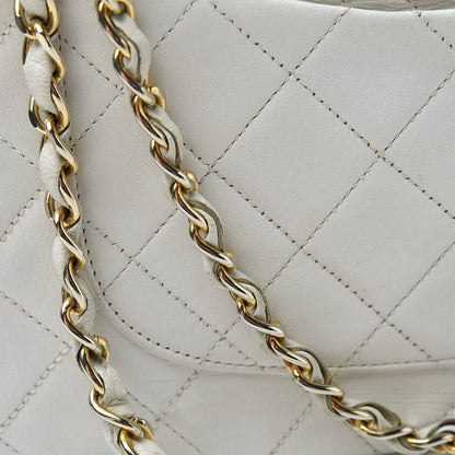 Chanel Lambskin Quilted Medium Double Flap White 21 of 21
