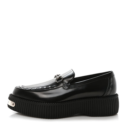 Gucci Magnum Calfskin Mens Horsebit Creeper Loafers 11.5 Black 1 of 9