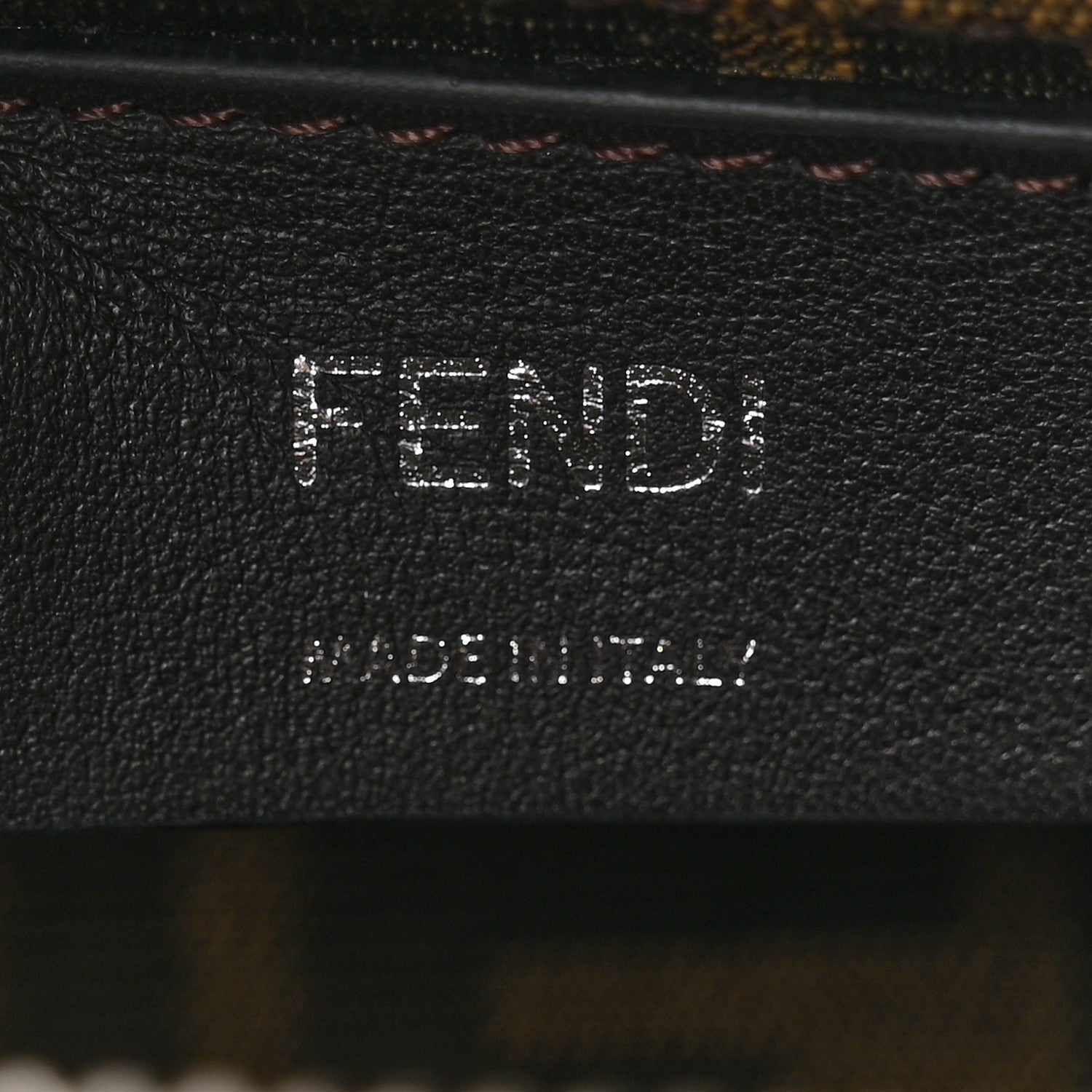 Fendi Vitello King Plexiglass Logo Embossed Mini By The Way Top Handle Boston Bag Black White 6 of 12