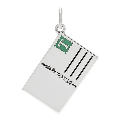 Tiffany Sterling Silver Enamel Osaka Postcard Charm Blue 3 of 5