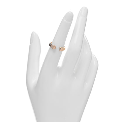 Hermes 18K Rose Gold Diamond PM Clou de Forge Ring 52 6 2 of 5