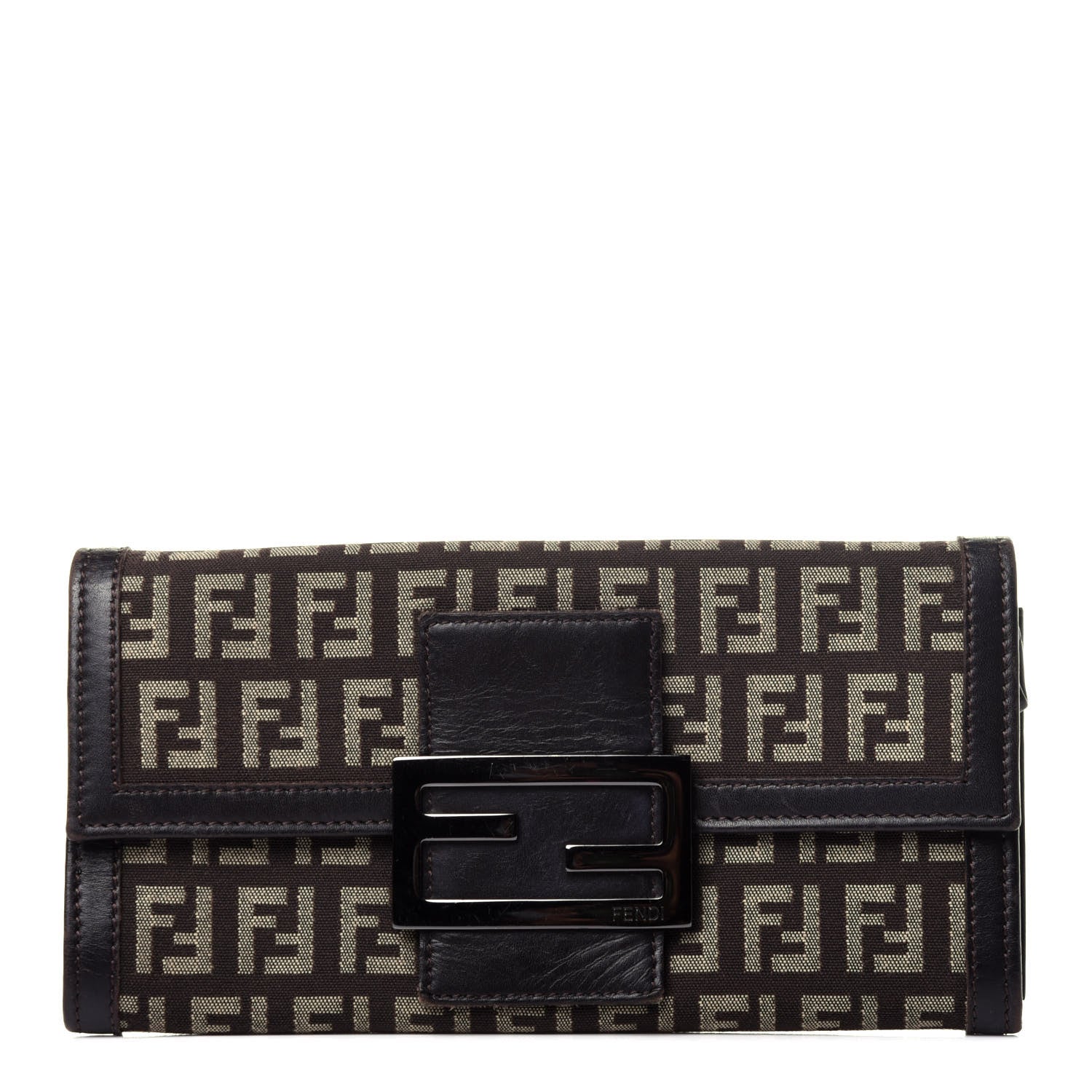 Fendi Zucchino Forever Continental Wallet Brown 1 of 12