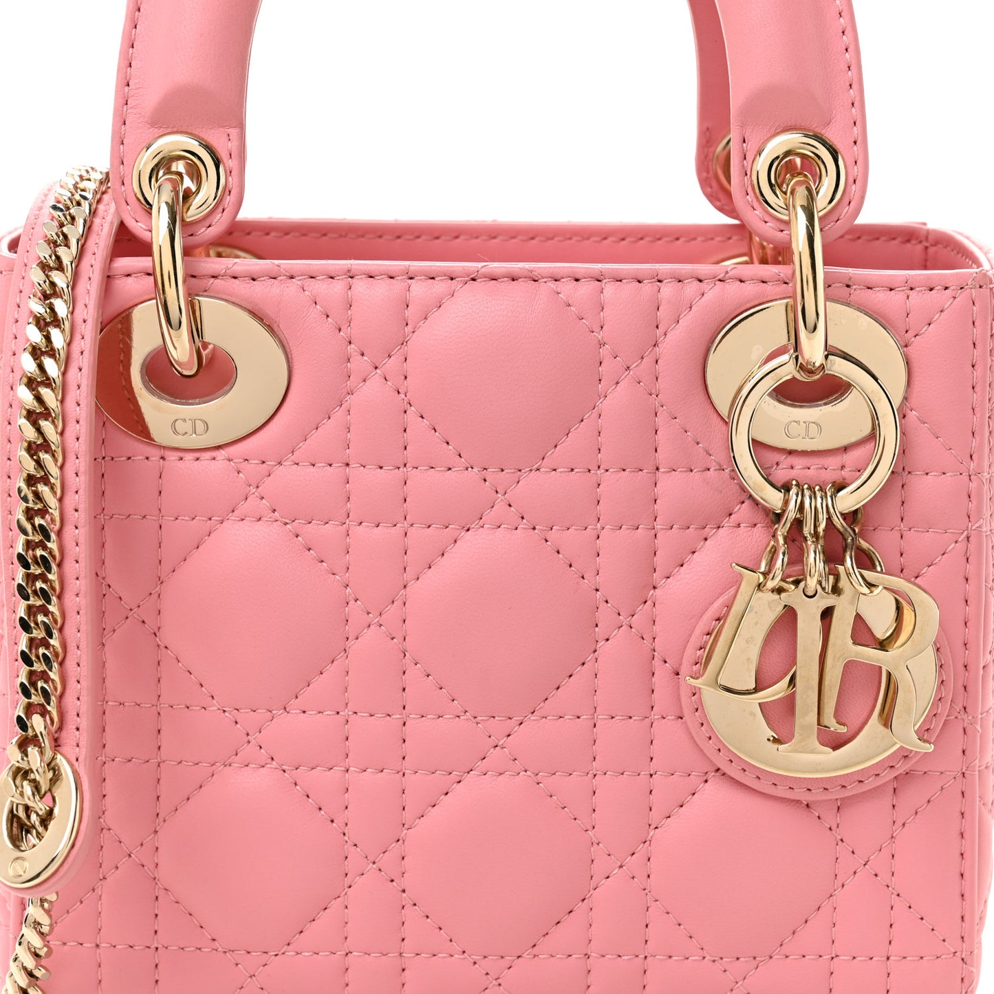 Lambskin Cannage Mini Lady Dior Light Pink