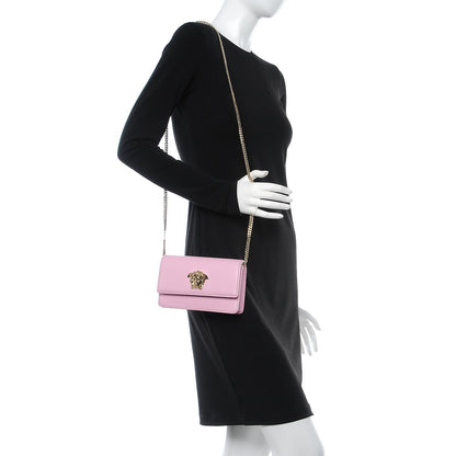 Versace Smooth Calfskin Palazzo Chain Evening Bag Pink 2 of 12