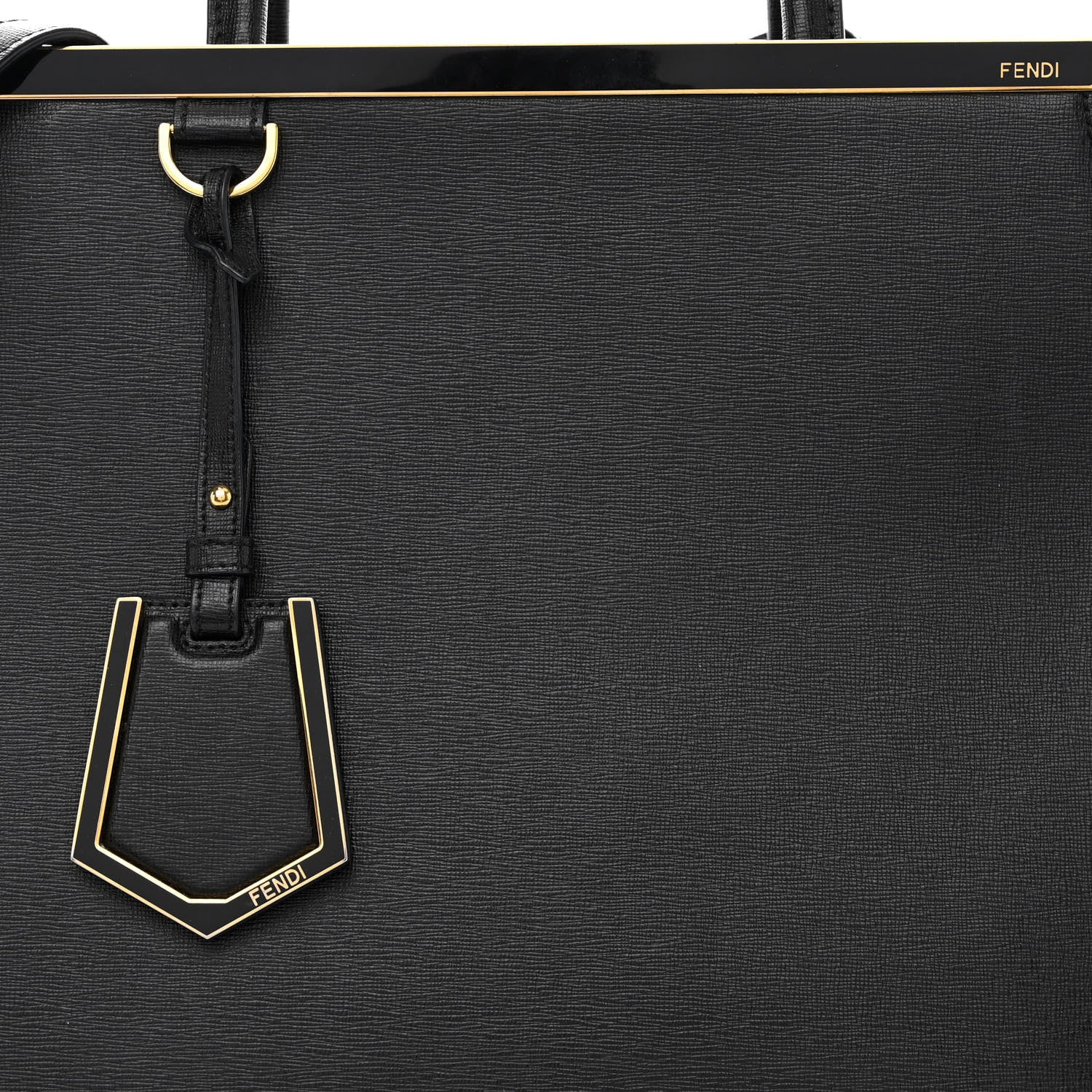 Fendi Vitello Elite Regular 2Jours Tote Black 9 of 17