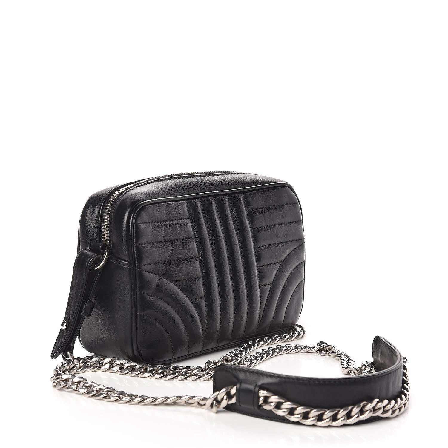 Prada Soft Calfskin Diagramme Crossbody Bag Black 3 of 9