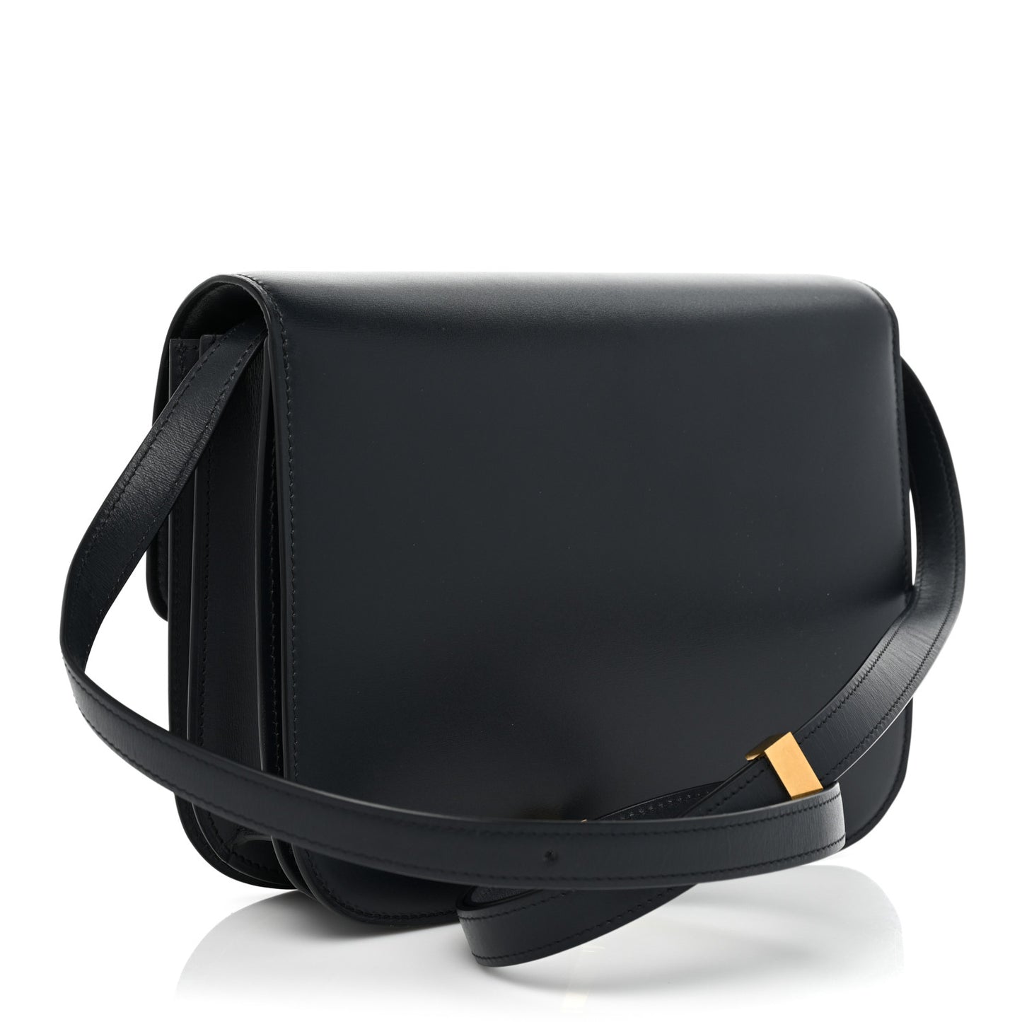 Box Calfskin Medium Classic Box Flap Bag Navy