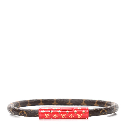 Louis Vuitton Monogram Confidential Bracelet 17 Red 1 of 2