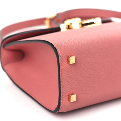 Moynat Carat Calfskin Gabrielle BB Wood Rose 8 of 9