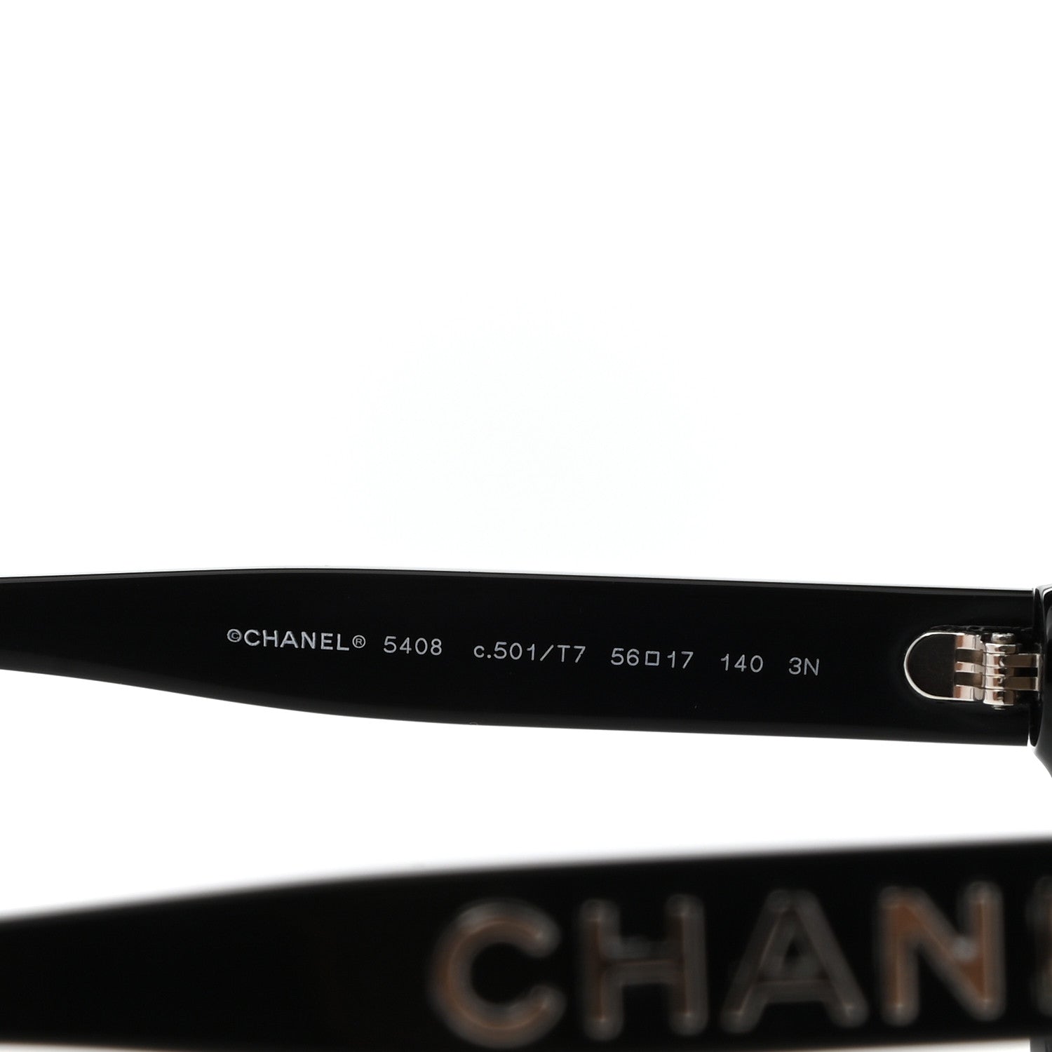 Chanel Acetate Square Sunglasses 5408 Black 6 of 8