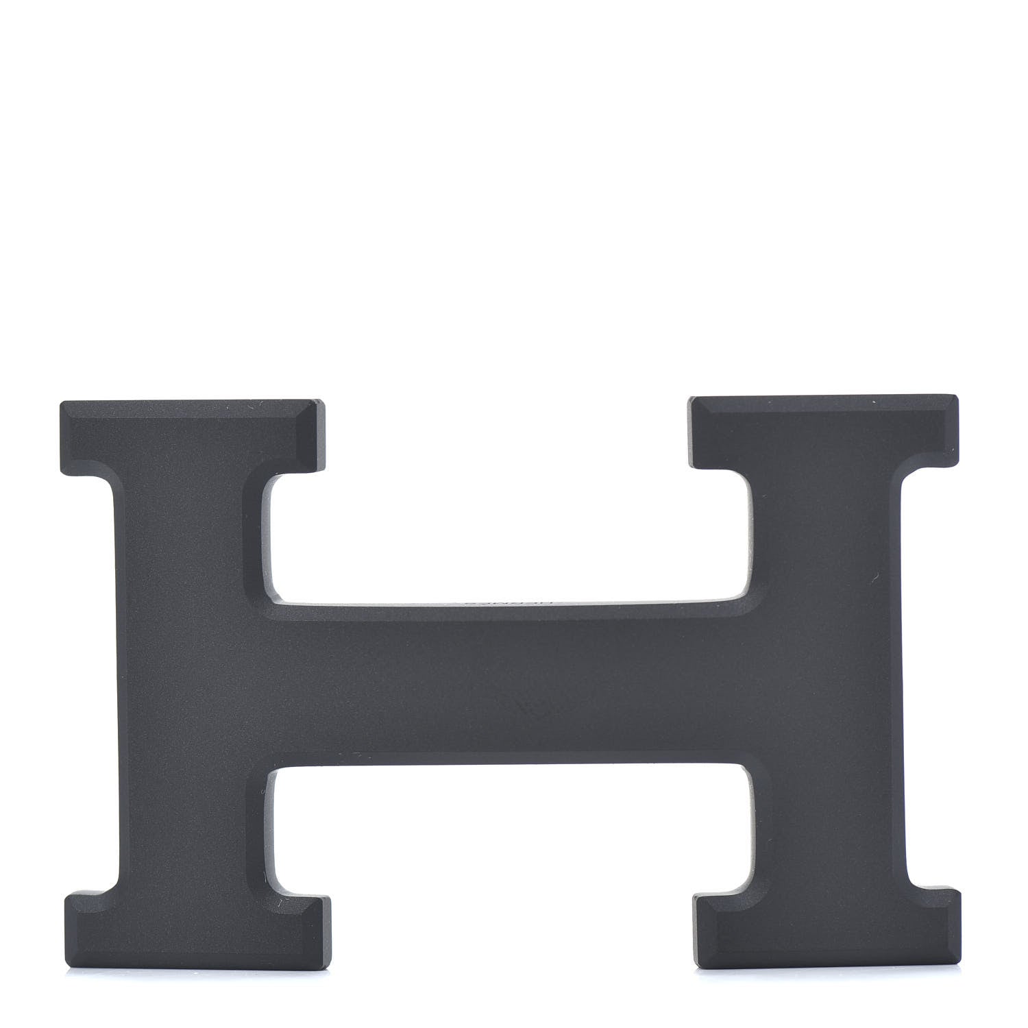 Hermes PVD Plated 32mm H Belt Buckle Black 1 of 3