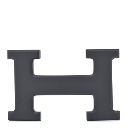 Hermes PVD Plated 32mm H Belt Buckle Black 1 of 3