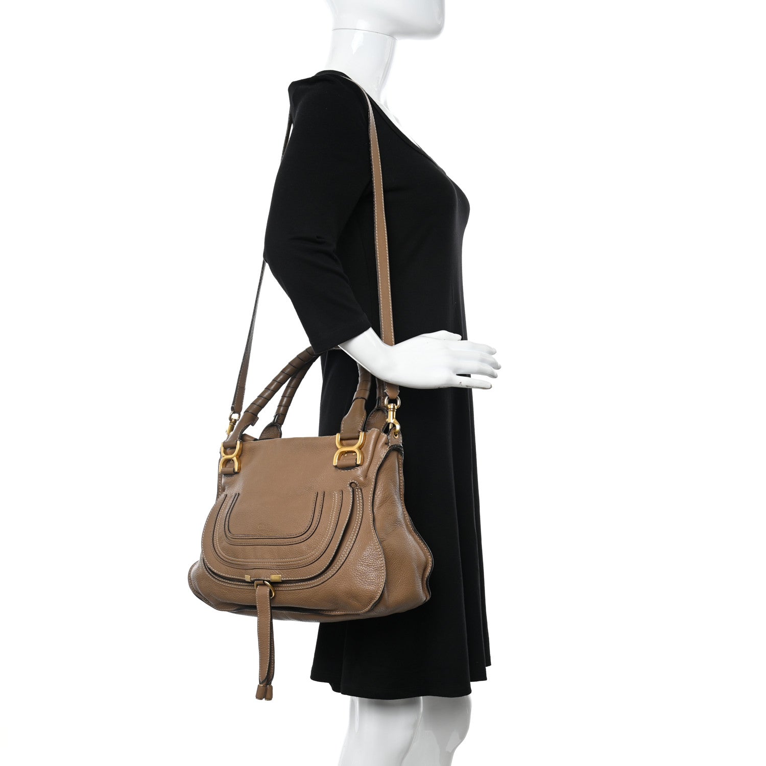 Chloe Calfskin Medium Marcie Satchel Light Tan 2 of 31