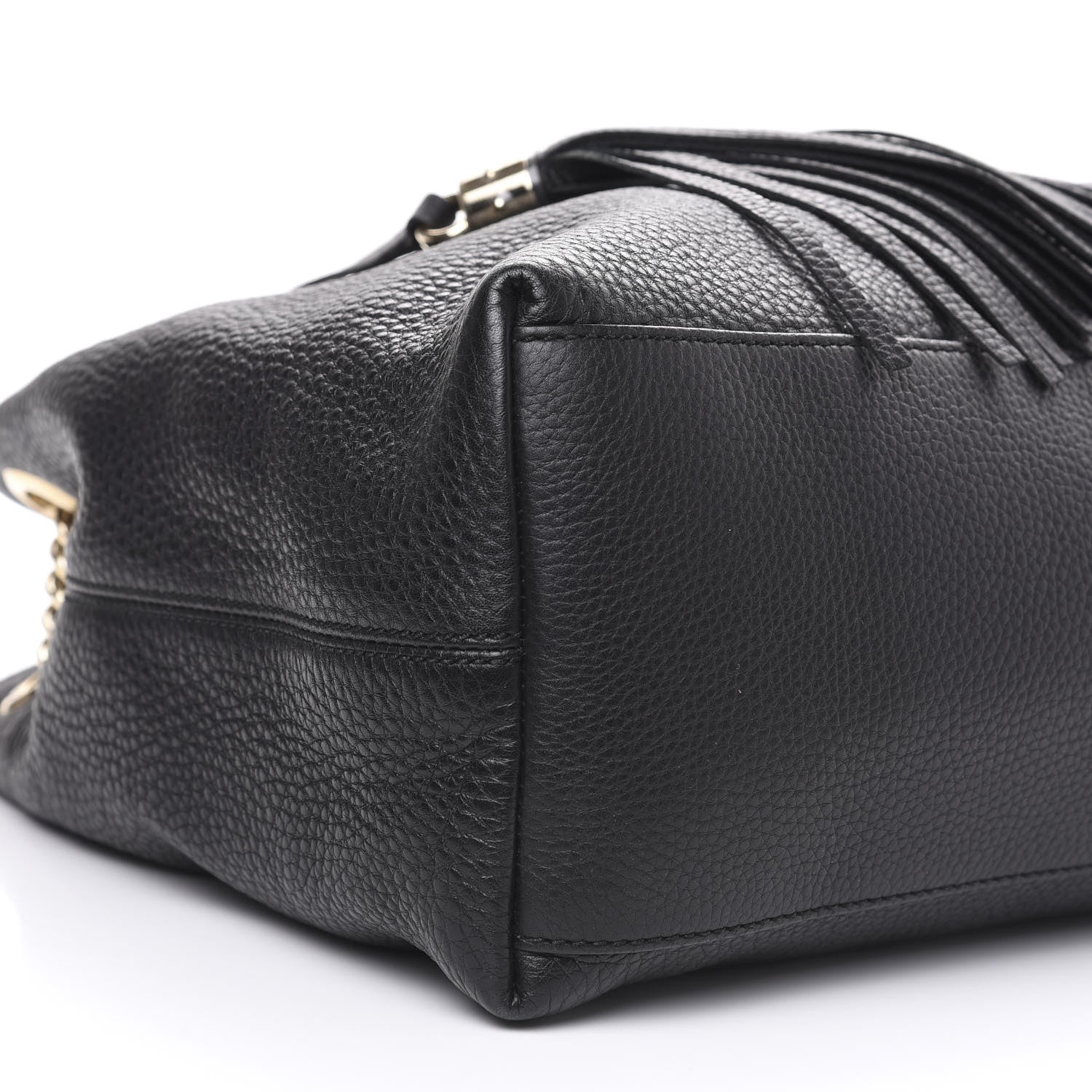 Gucci Pebbled Calfskin Medium Soho Chain Shoulder Bag Black 8 of 11