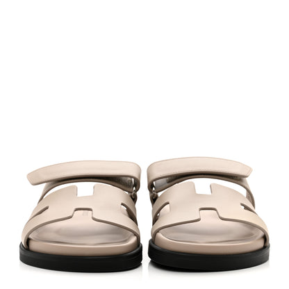 Hermes Calfskin Womens Chypre Sandals 36 Beige Mastic 2 of 9