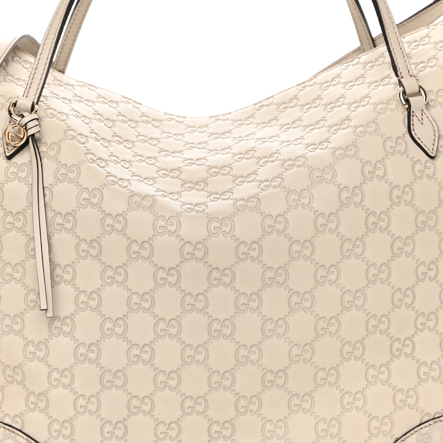 Guccissima Large Bree Foldover Tote Off White